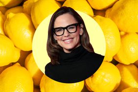 Composite of Jennifer Garner over image of lemons