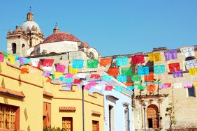 Oaxacaâs streetscape is impossibly colorful year-round.